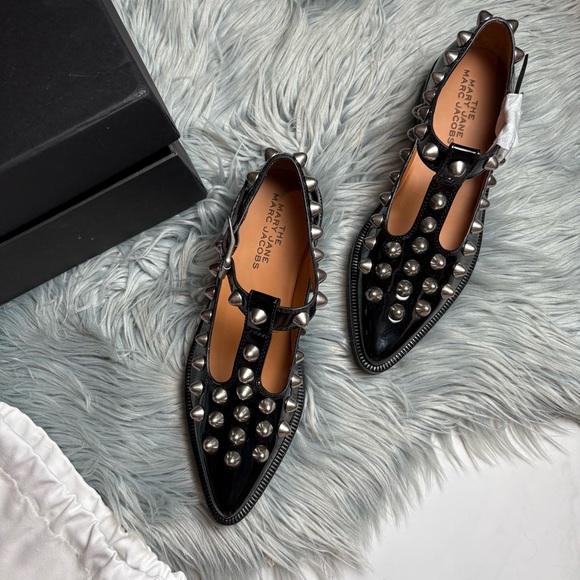 Marc Jacobs Shoes - Marc Jacobs the Mary Jane studded loafer flat in black - 36